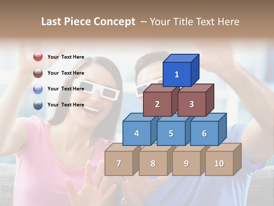 Woman Excited Man PowerPoint Template