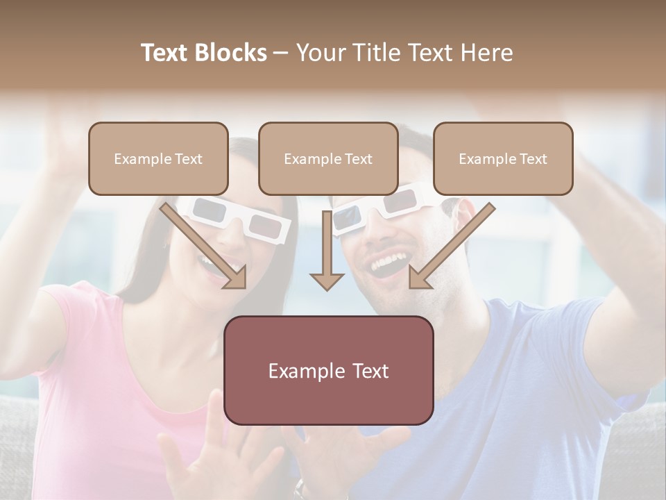 Woman Excited Man PowerPoint Template