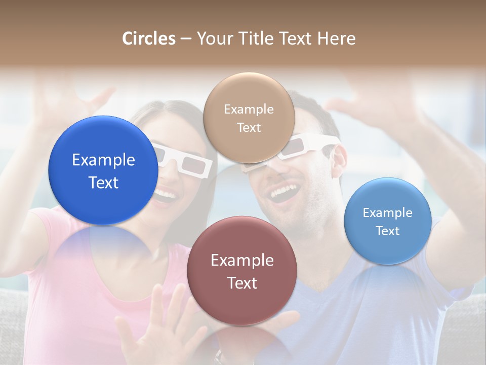 Woman Excited Man PowerPoint Template