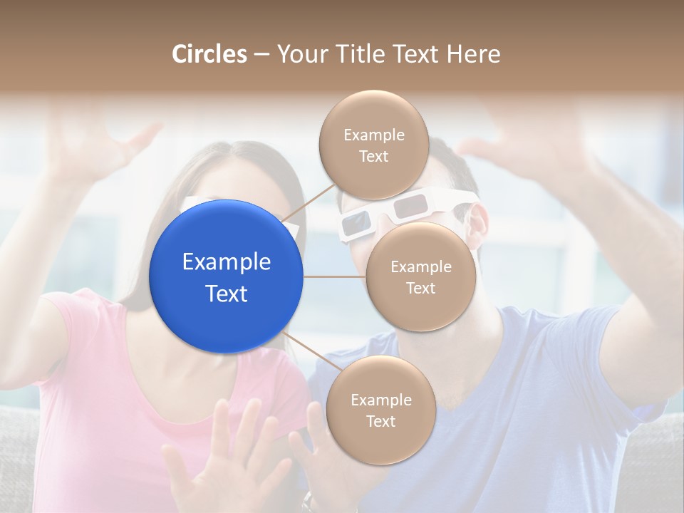 Woman Excited Man PowerPoint Template