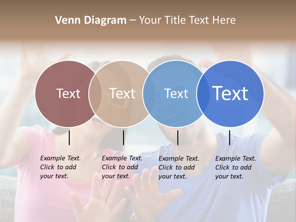 Woman Excited Man PowerPoint Template