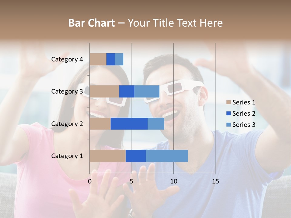 Woman Excited Man PowerPoint Template