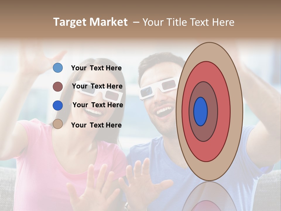 Woman Excited Man PowerPoint Template