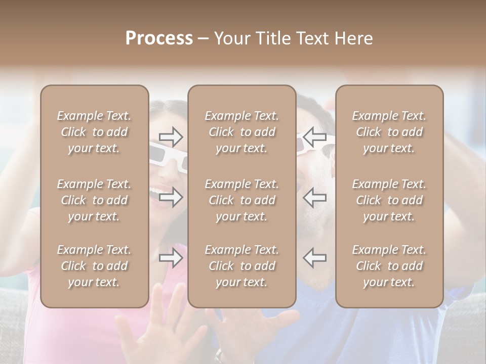 Woman Excited Man PowerPoint Template