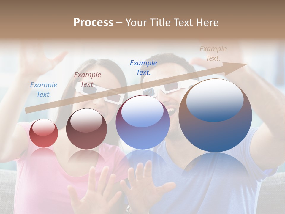 Woman Excited Man PowerPoint Template