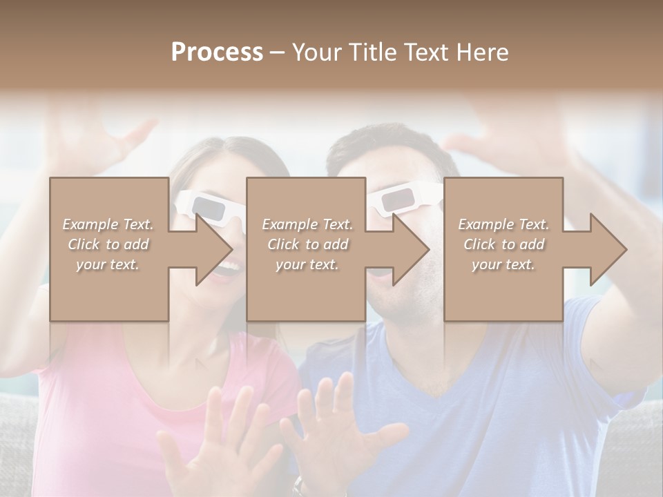Woman Excited Man PowerPoint Template