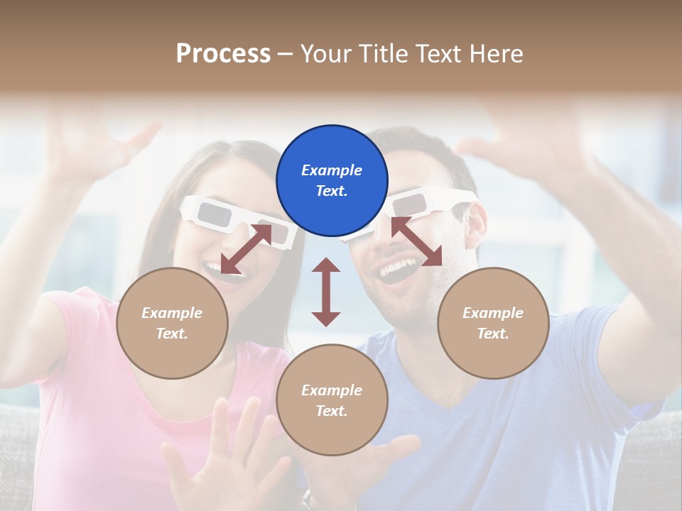 Woman Excited Man PowerPoint Template