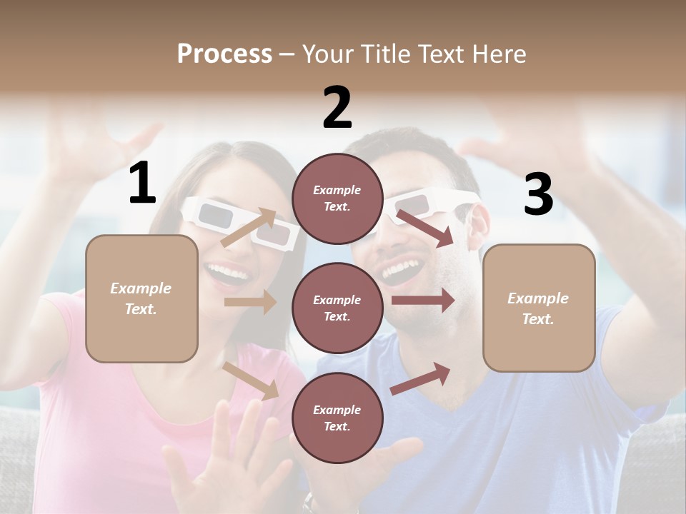 Woman Excited Man PowerPoint Template