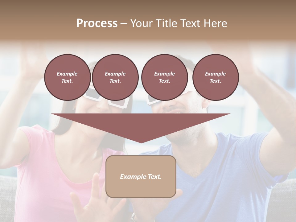 Woman Excited Man PowerPoint Template