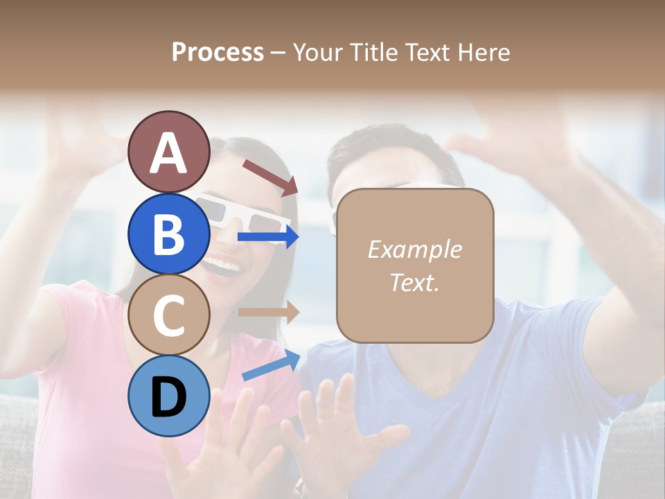 Woman Excited Man PowerPoint Template