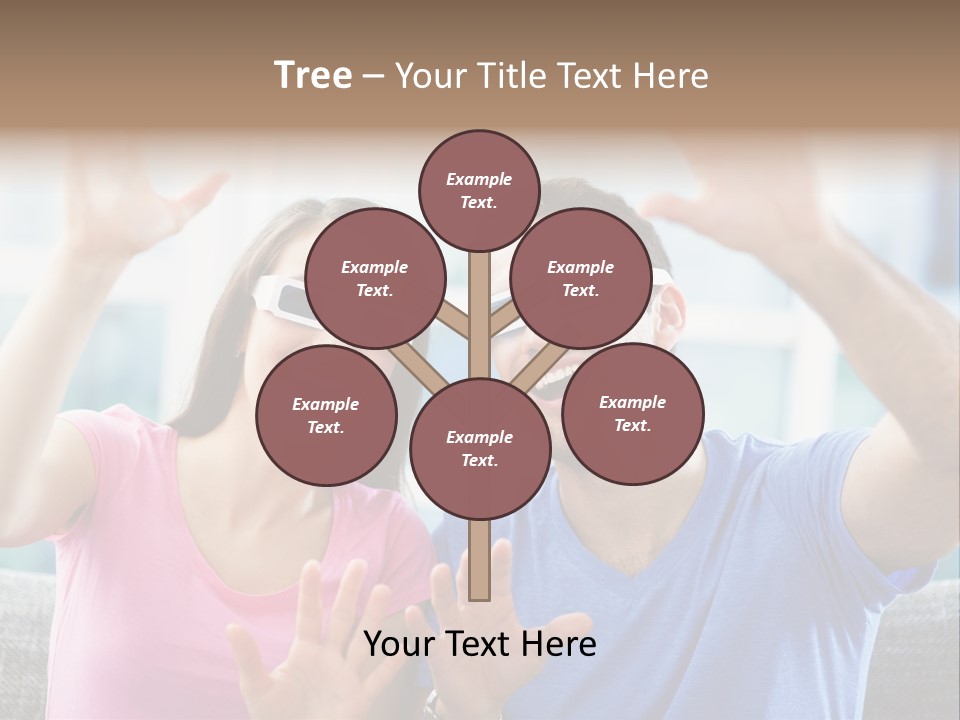 Woman Excited Man PowerPoint Template