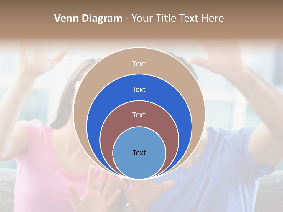 Woman Excited Man PowerPoint Template