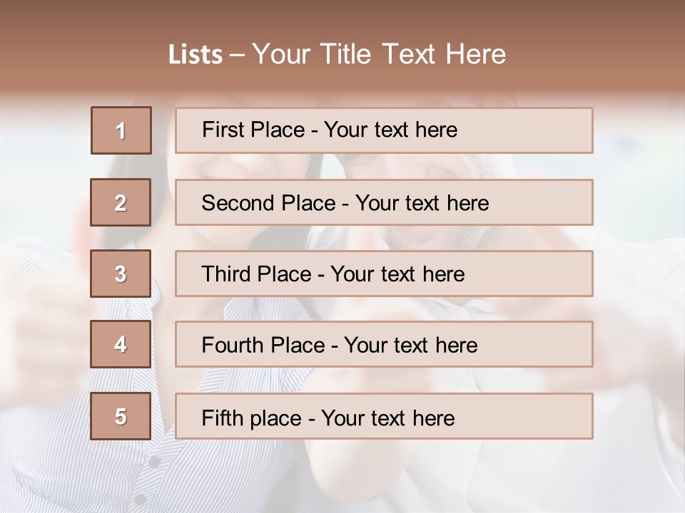 Caucasian Happy Happiness PowerPoint Template