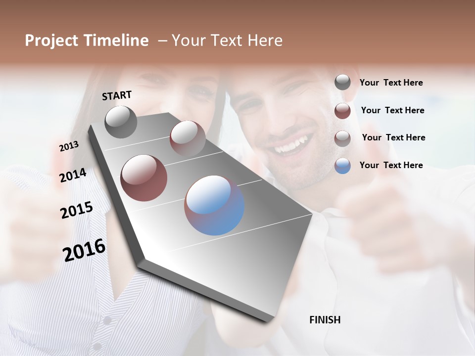 Caucasian Happy Happiness PowerPoint Template
