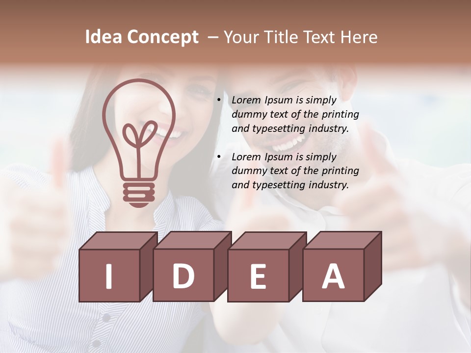 Caucasian Happy Happiness PowerPoint Template