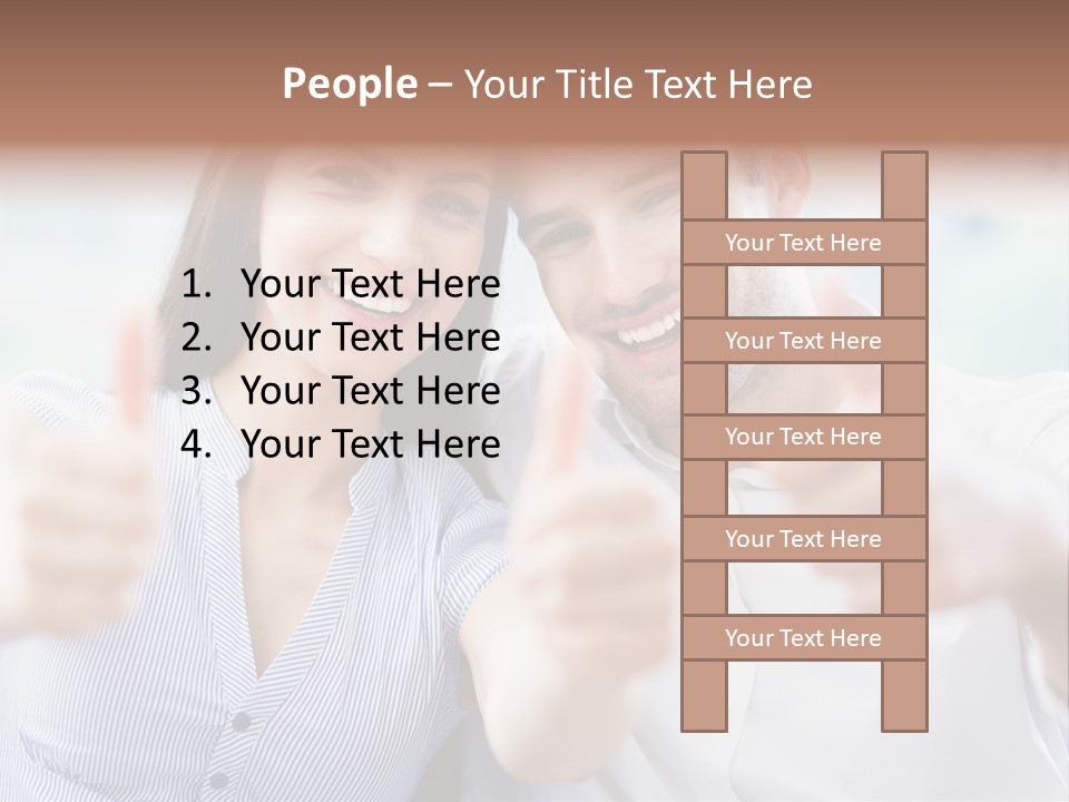 Caucasian Happy Happiness PowerPoint Template