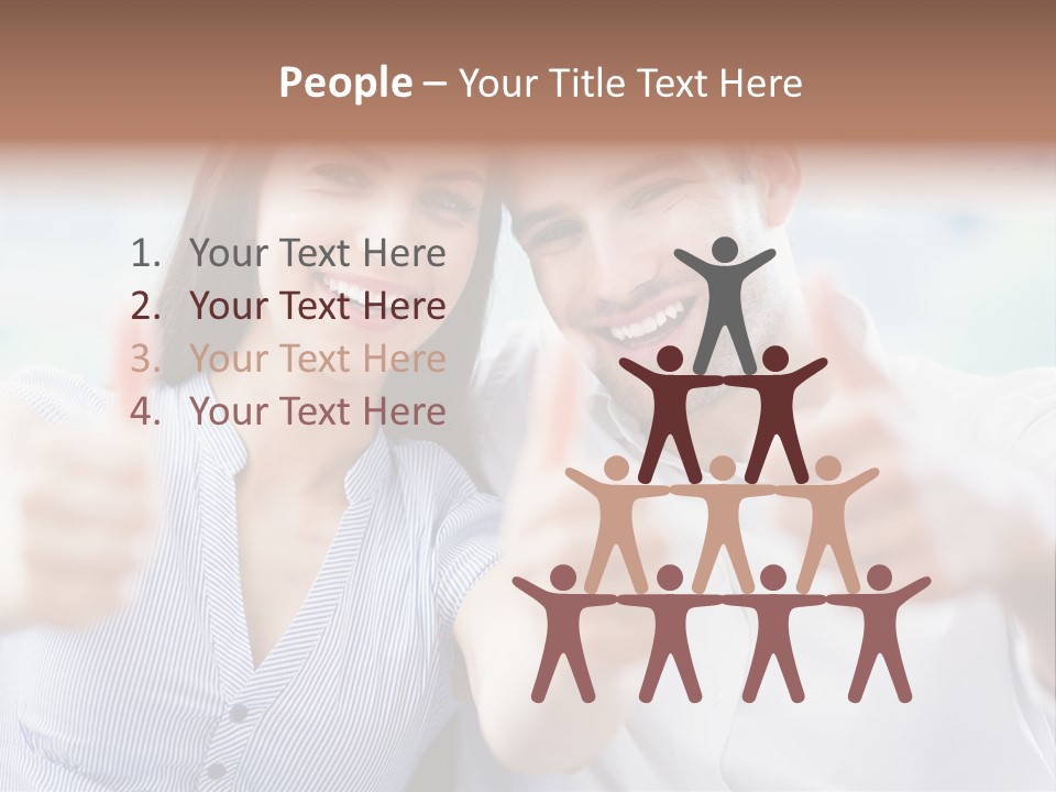 Caucasian Happy Happiness PowerPoint Template
