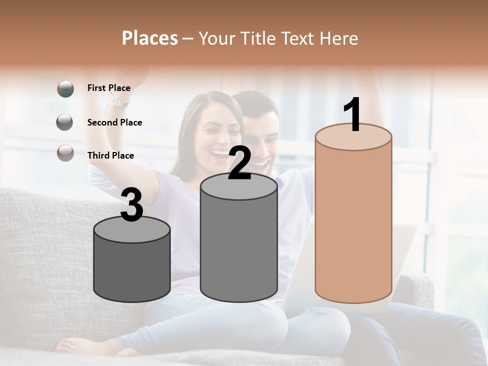 Sofa Internet Relaxing PowerPoint Template