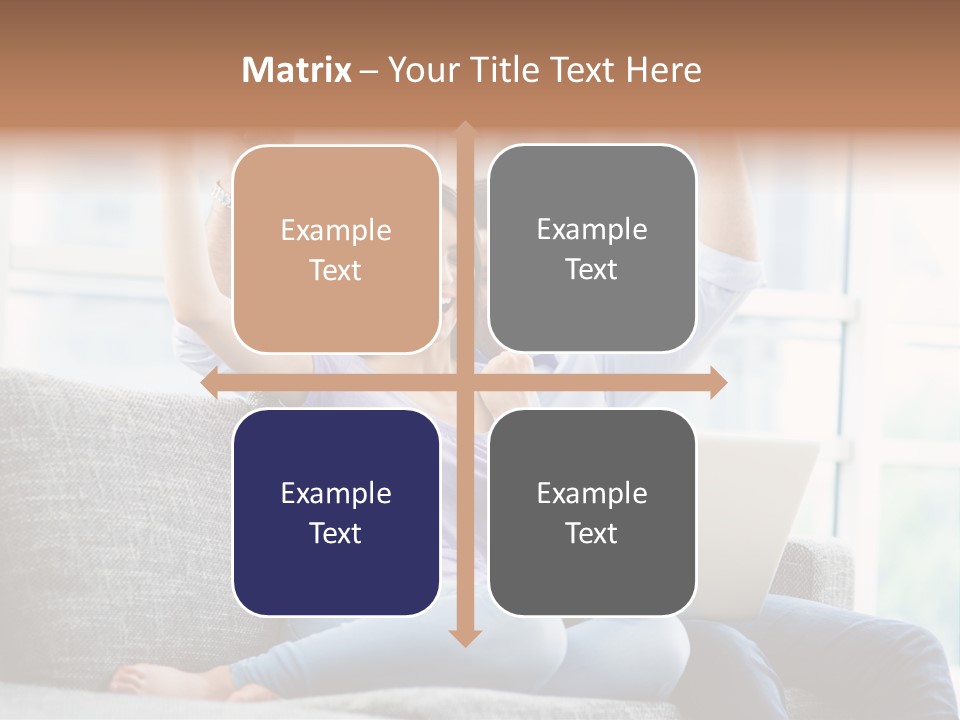 Sofa Internet Relaxing PowerPoint Template