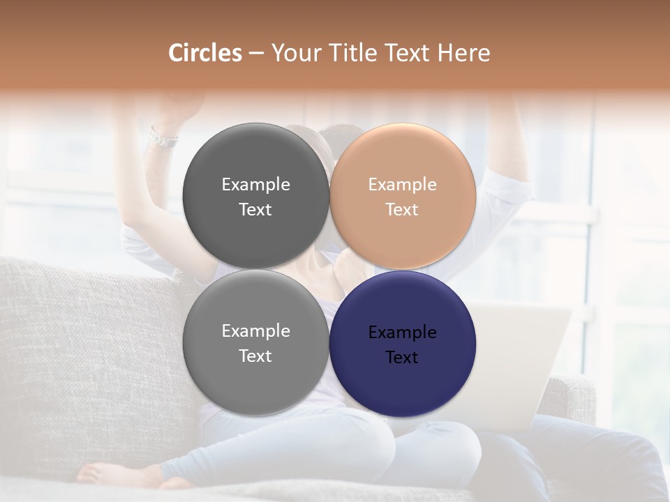 Sofa Internet Relaxing PowerPoint Template