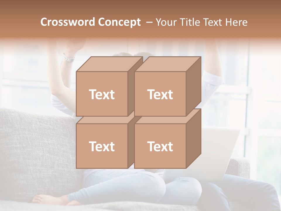 Sofa Internet Relaxing PowerPoint Template