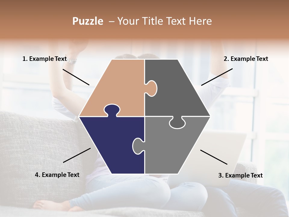 Sofa Internet Relaxing PowerPoint Template