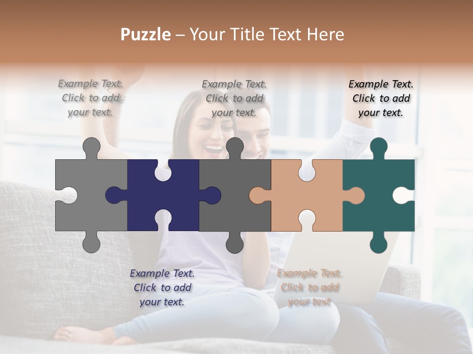 Sofa Internet Relaxing PowerPoint Template