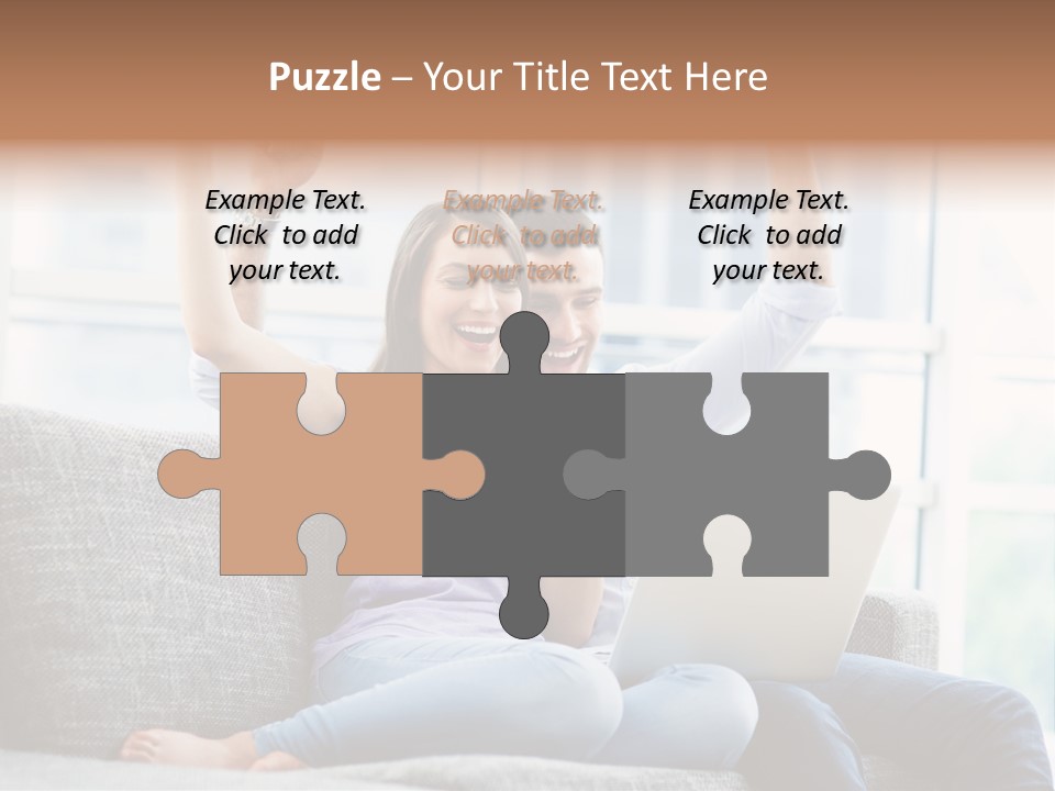 Sofa Internet Relaxing PowerPoint Template