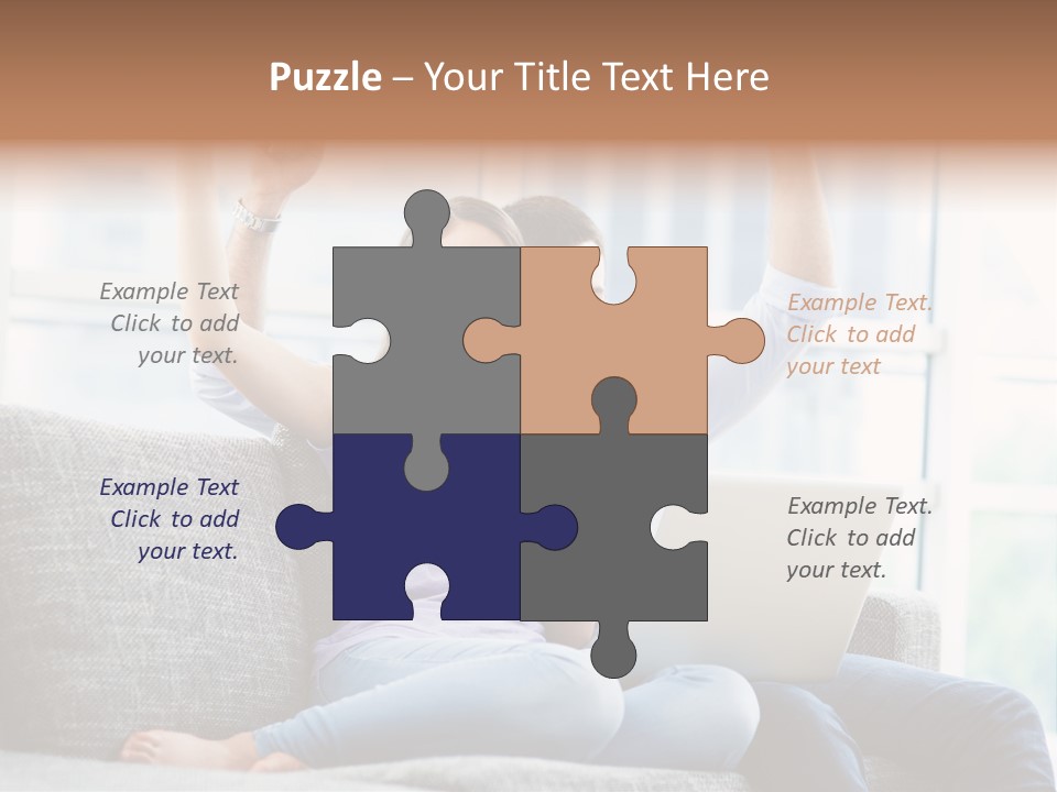 Sofa Internet Relaxing PowerPoint Template