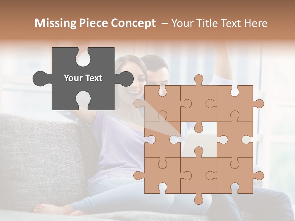 Sofa Internet Relaxing PowerPoint Template