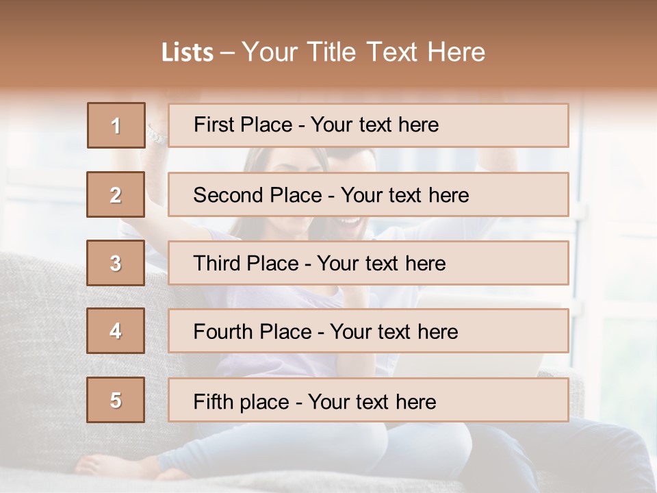 Sofa Internet Relaxing PowerPoint Template