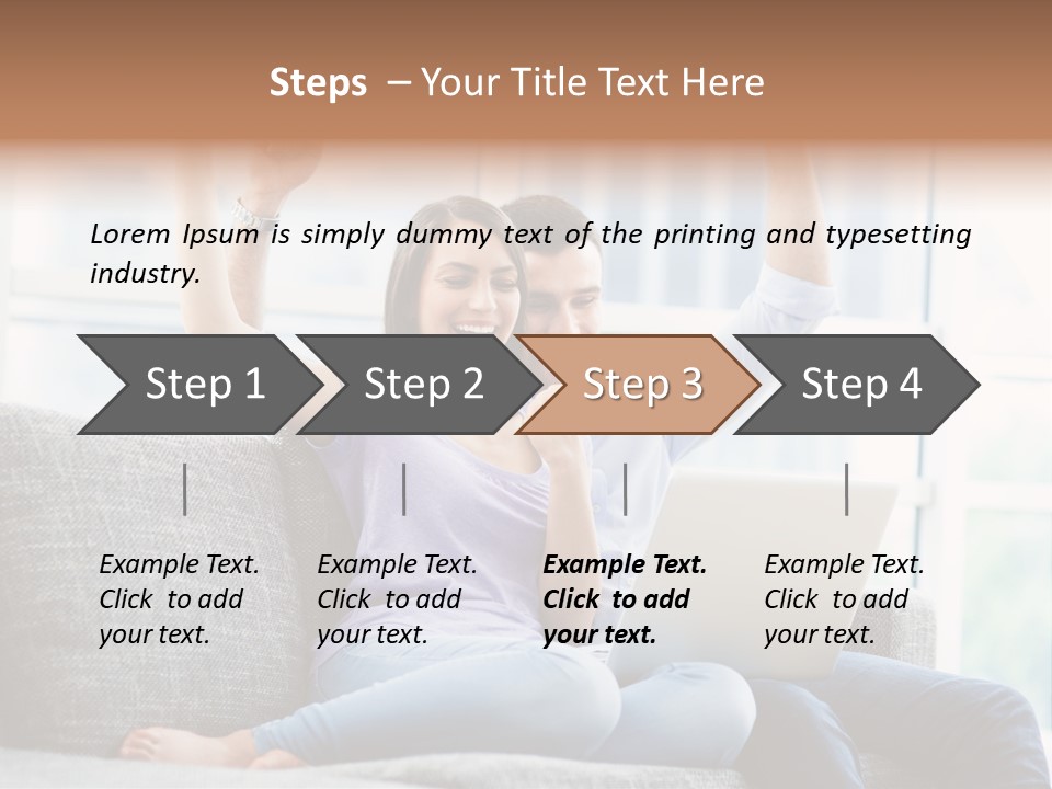 Sofa Internet Relaxing PowerPoint Template