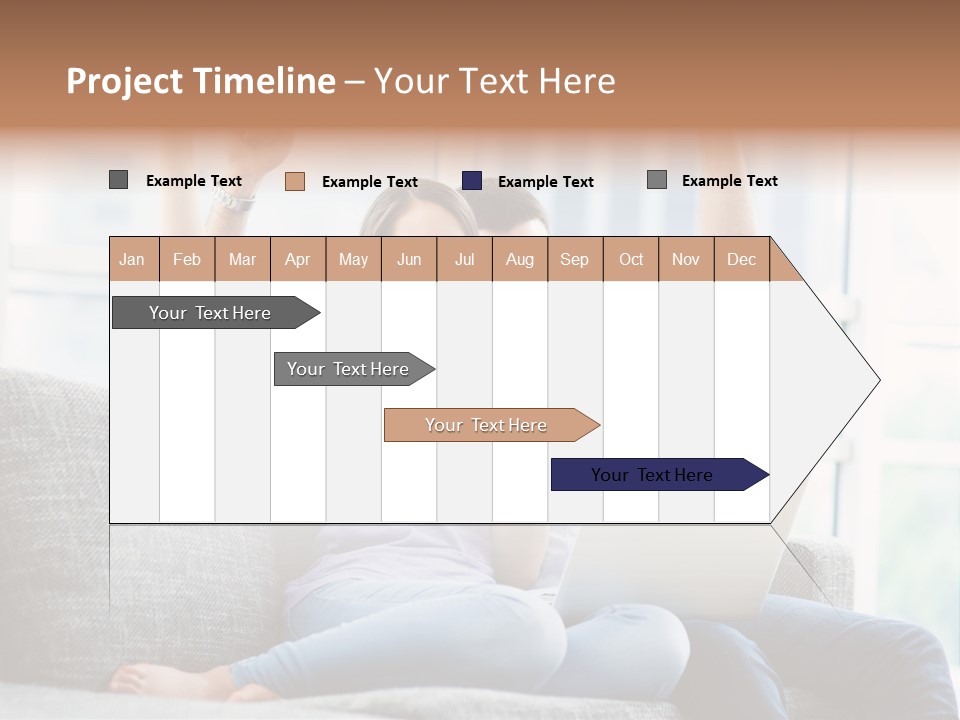 Sofa Internet Relaxing PowerPoint Template