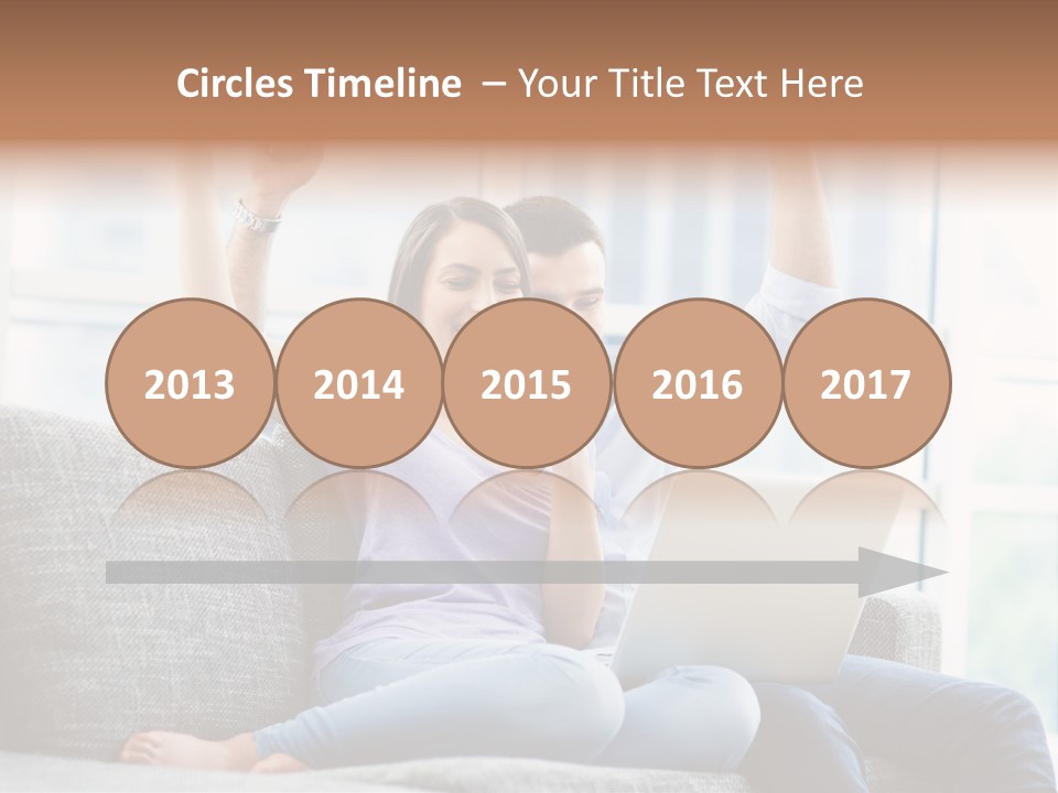 Sofa Internet Relaxing PowerPoint Template