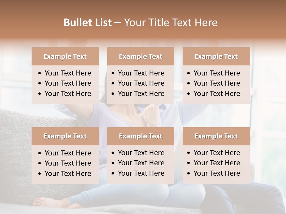 Sofa Internet Relaxing PowerPoint Template
