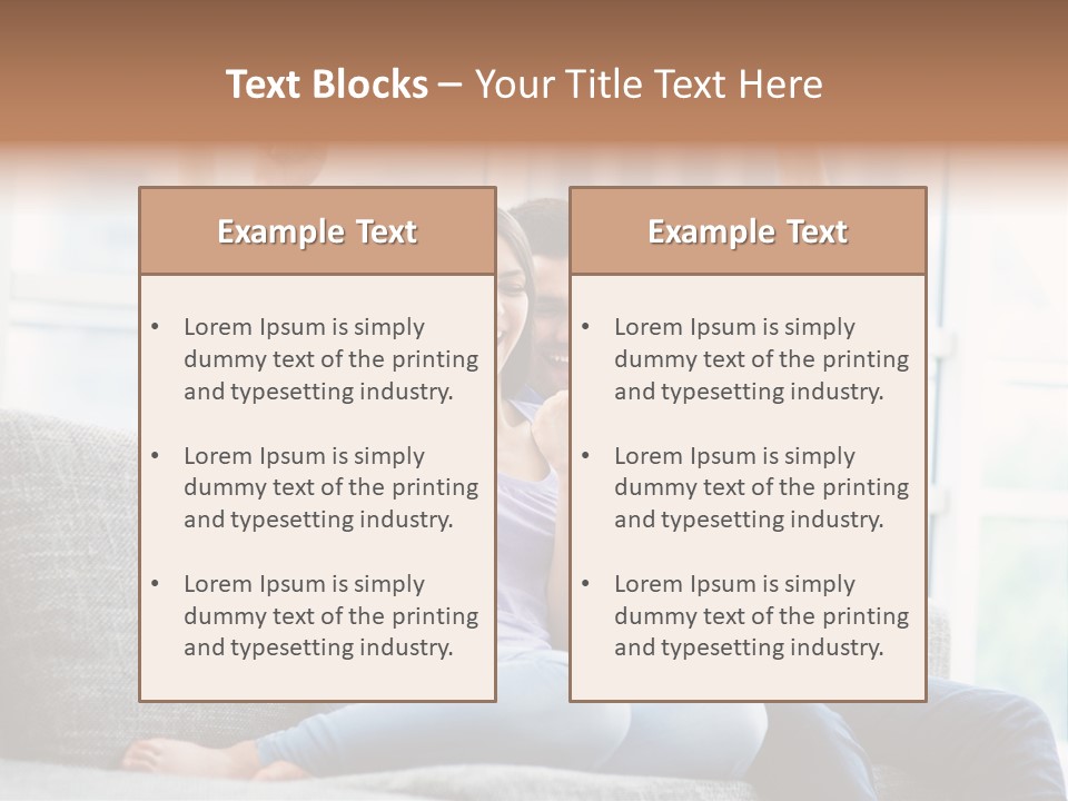 Sofa Internet Relaxing PowerPoint Template