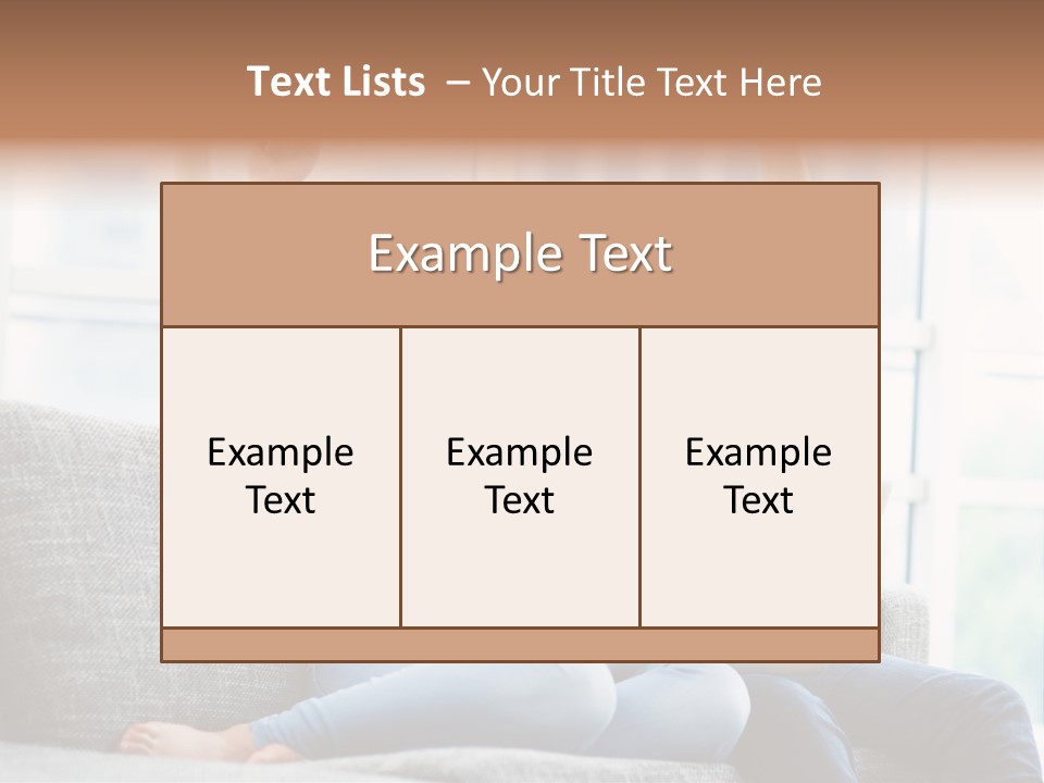 Sofa Internet Relaxing PowerPoint Template