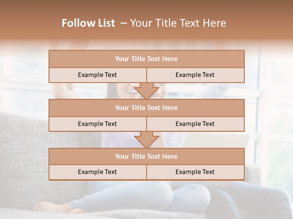 Sofa Internet Relaxing PowerPoint Template