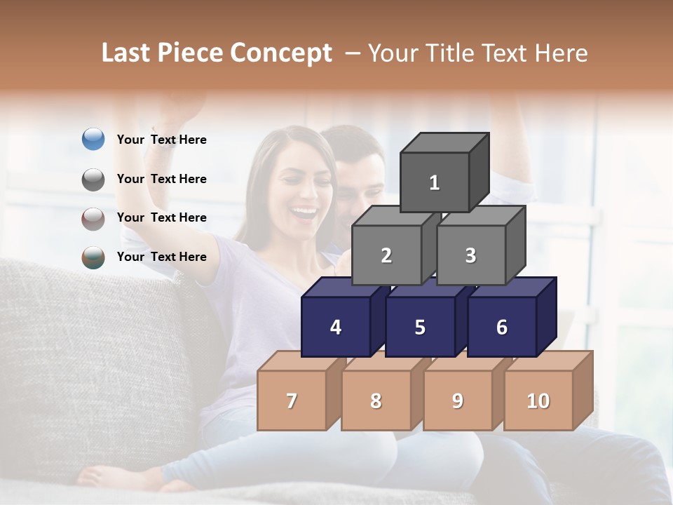 Sofa Internet Relaxing PowerPoint Template
