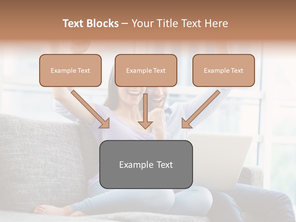 Sofa Internet Relaxing PowerPoint Template