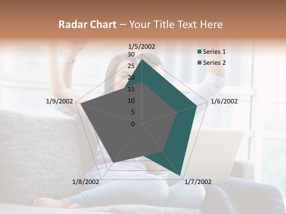 Sofa Internet Relaxing PowerPoint Template