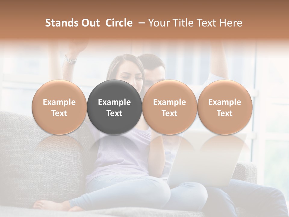 Sofa Internet Relaxing PowerPoint Template