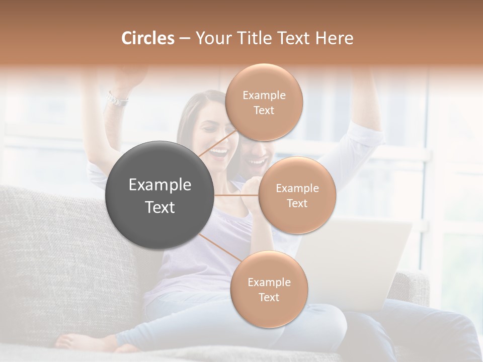 Sofa Internet Relaxing PowerPoint Template