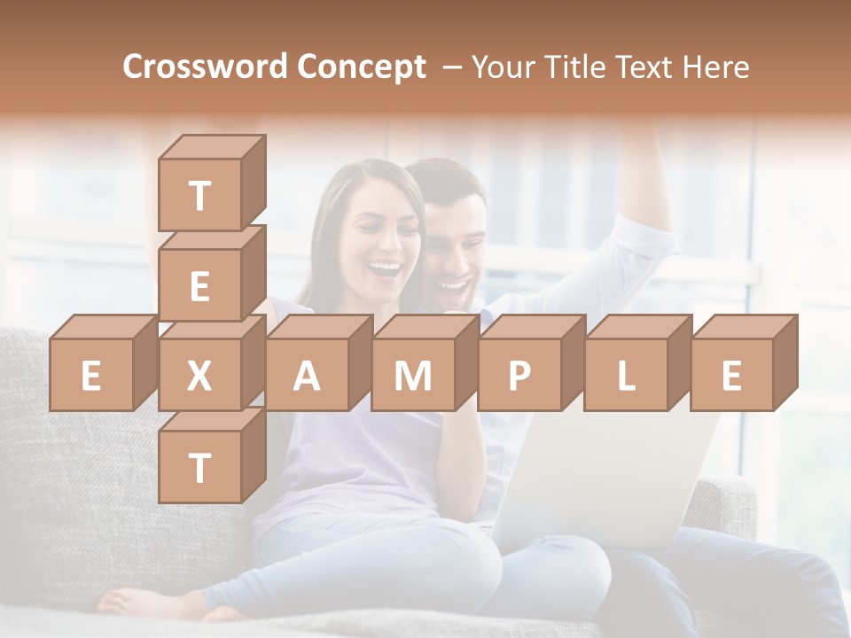 Sofa Internet Relaxing PowerPoint Template