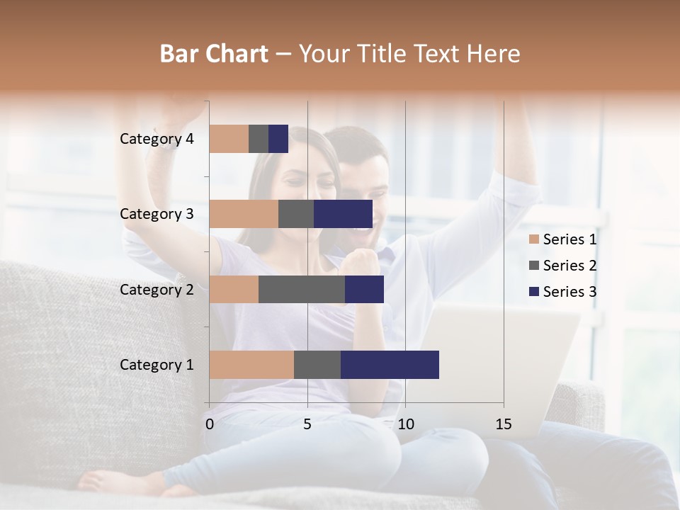 Sofa Internet Relaxing PowerPoint Template