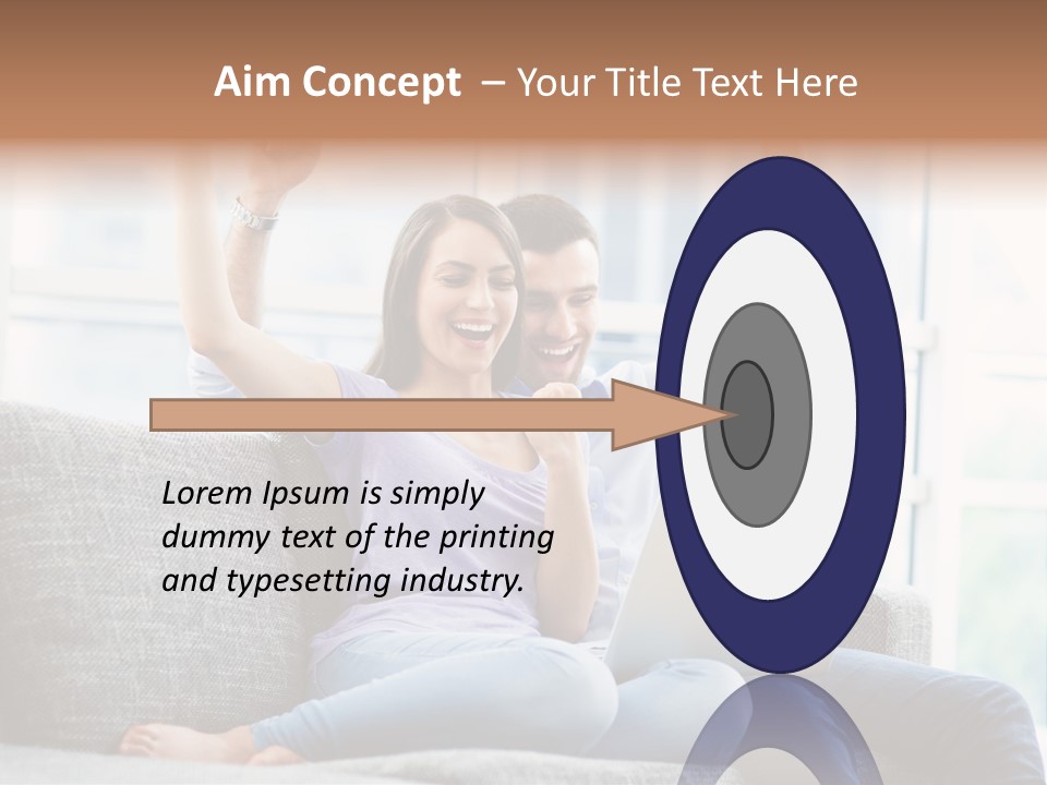 Sofa Internet Relaxing PowerPoint Template