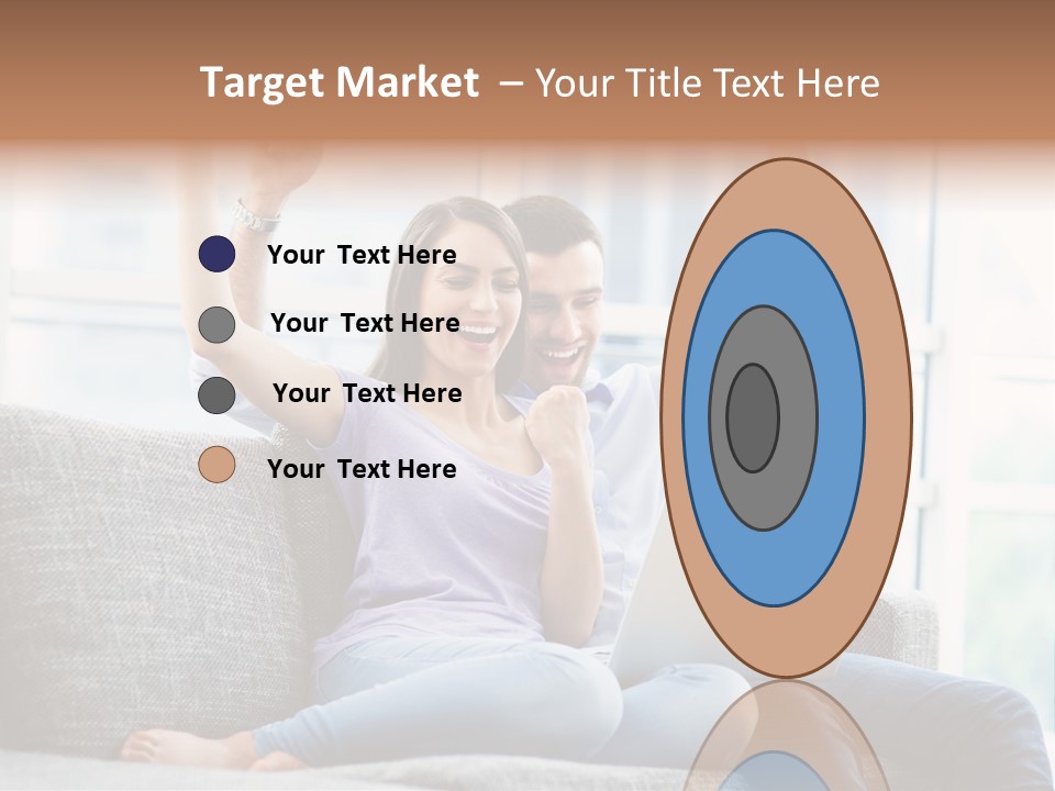 Sofa Internet Relaxing PowerPoint Template