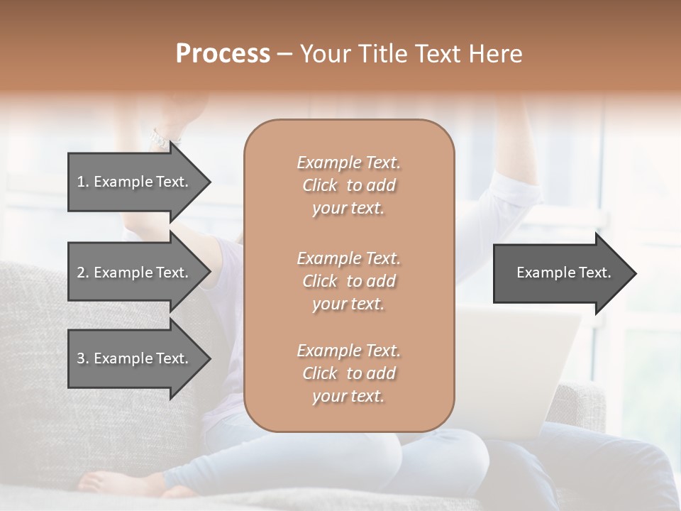 Sofa Internet Relaxing PowerPoint Template