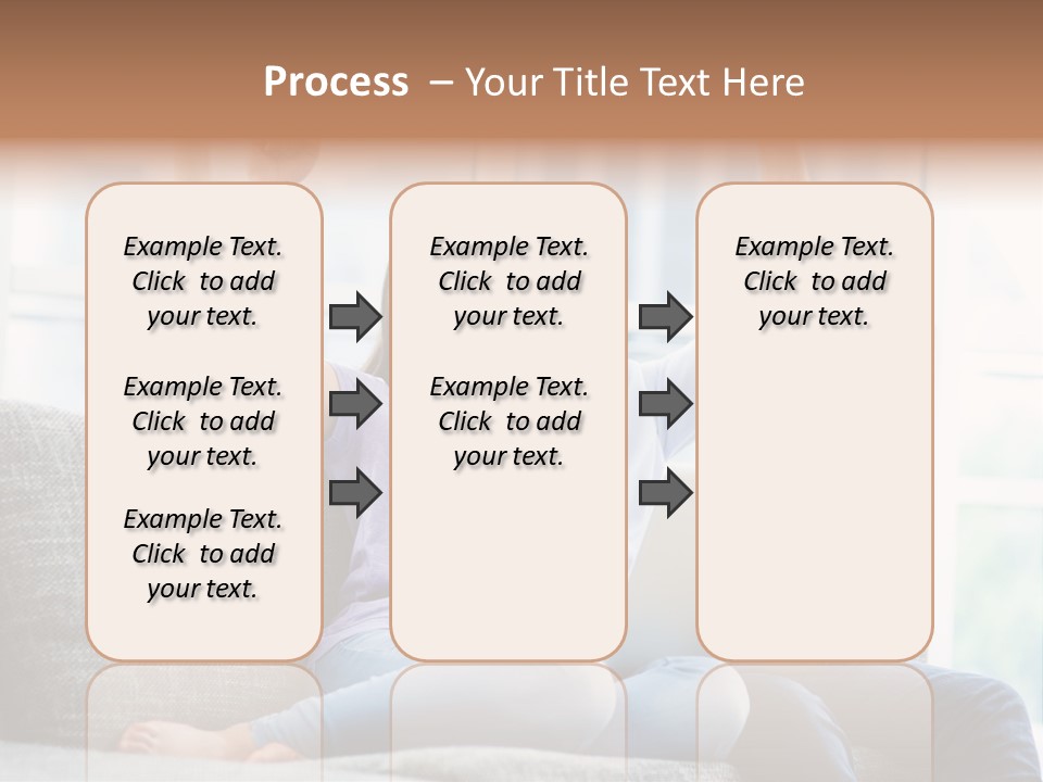 Sofa Internet Relaxing PowerPoint Template