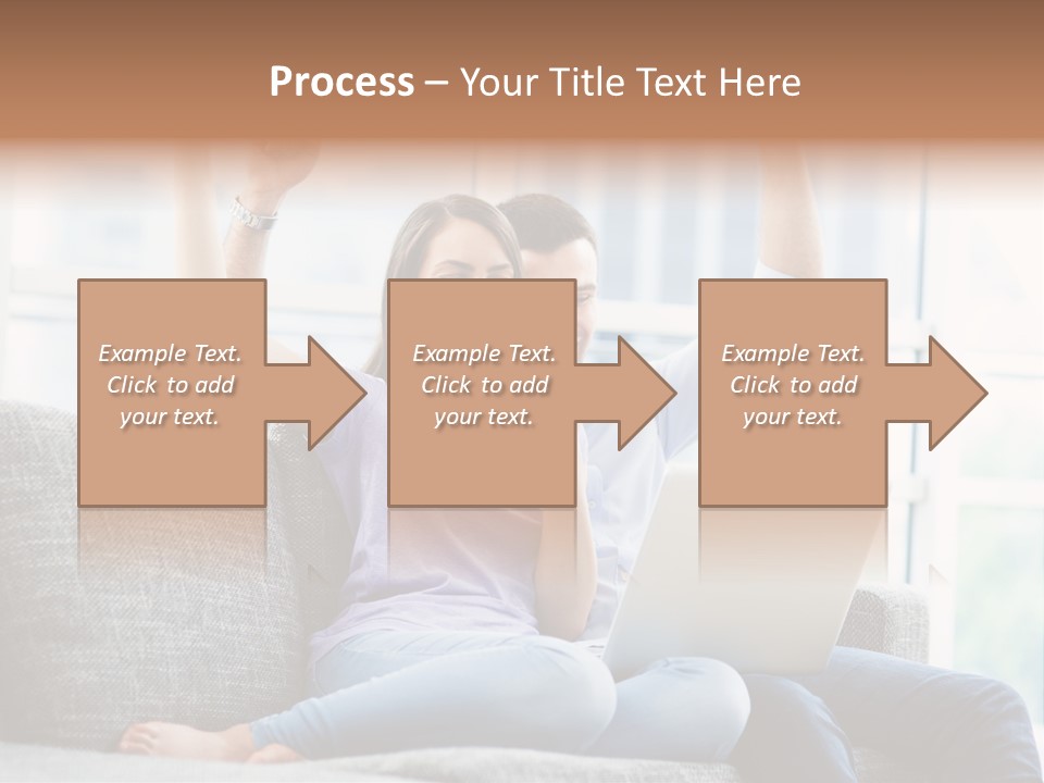 Sofa Internet Relaxing PowerPoint Template